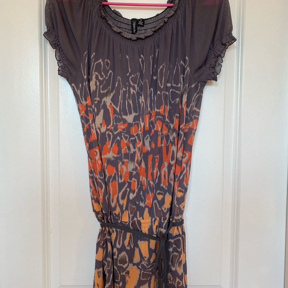 Relativity sheer top with attached camisole